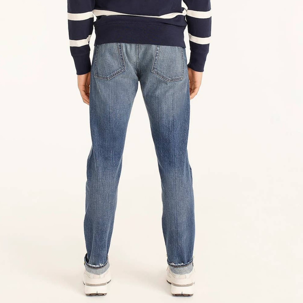 J. Crew 484 Slim-Fit High Rise Denim Straight Jeans Blue Men's Size 33 x 32 - Picture 2 of 15